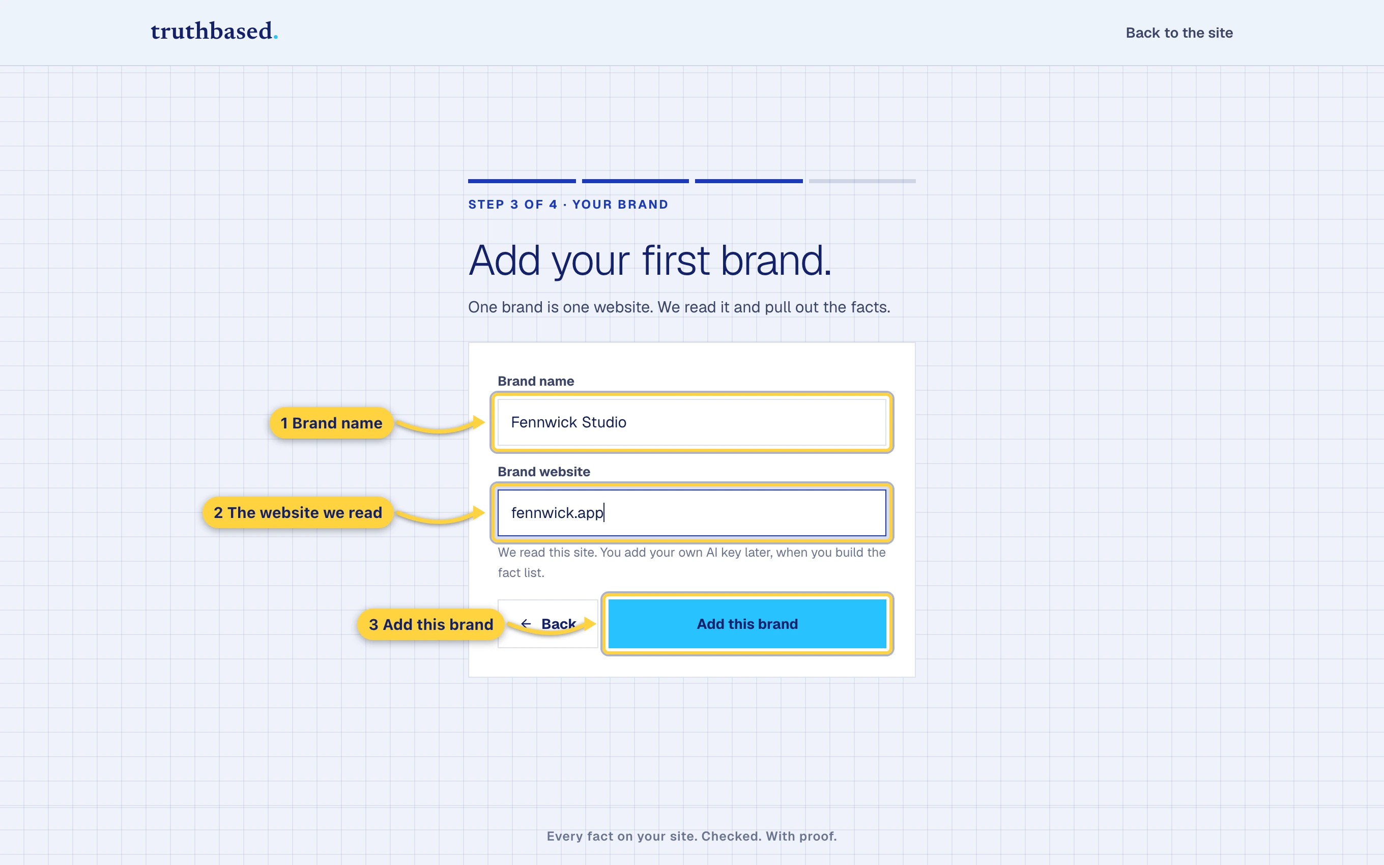 Brand name and brand website. Then Add this brand.